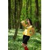 Embroidered blouse "Black&Yellow" 